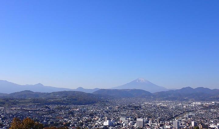 権現山山頂の展望台からの富士山