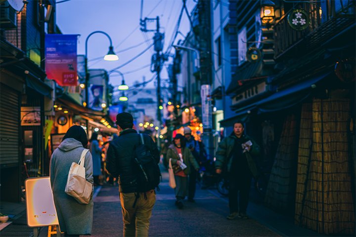 1950年代から続く下町の日暮れ