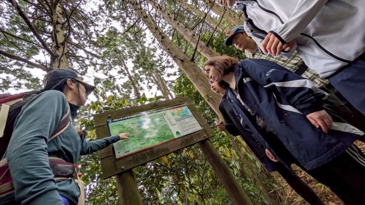 現在地とこの後の行程を説明