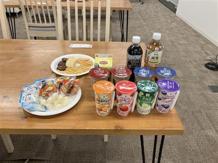 当日用意した軽食・飲み物はこちら!