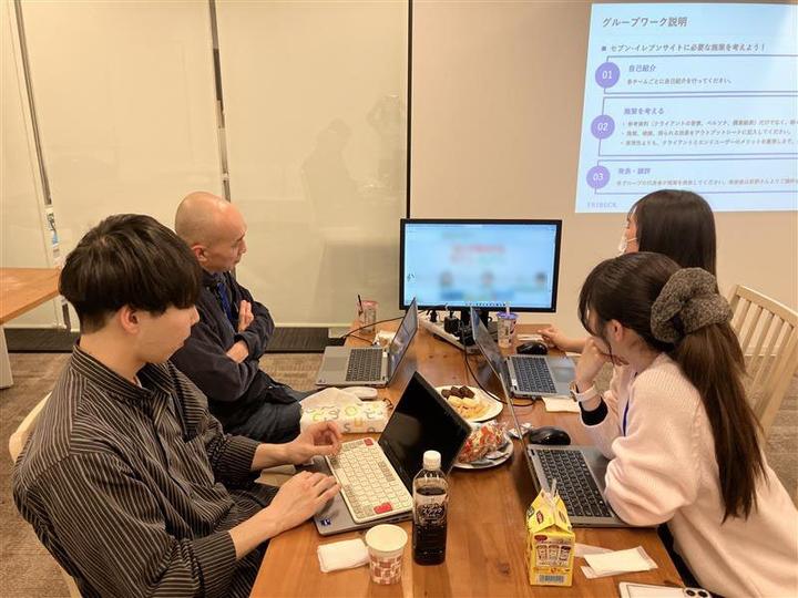 各グループで話し合いながら既存クライアントへの提案を考えました！