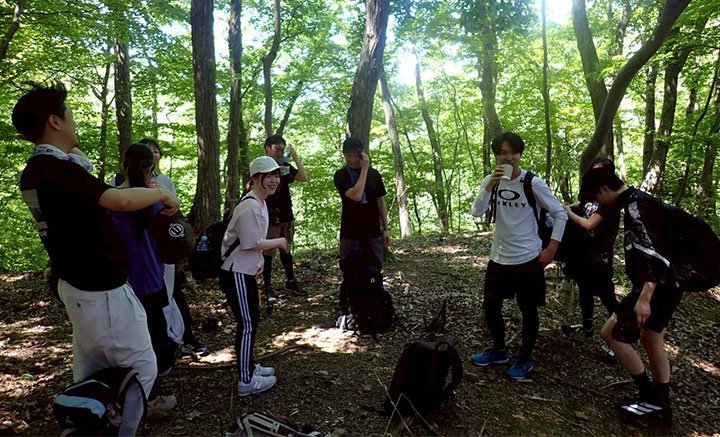 木陰で休憩