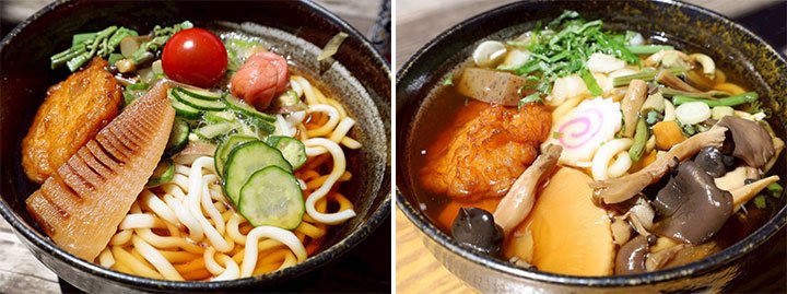 名物の陣馬うどん（冷・温）そばもあります