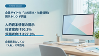 企業サイトの「人的資本・社員情報」開示トレンド調査（TBトレンドリサーチ）